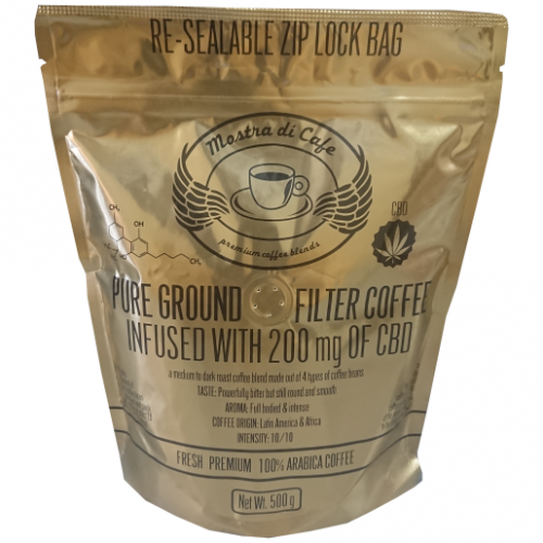 Mostra di cafe CBD INFUSED Ground Coffee 500g