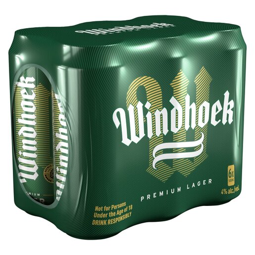 6x Windhoek Premium Lager 500ml