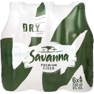 6x Savanna Dry 330ml