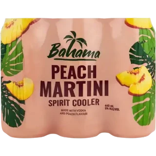 6x Bahama Peach Martini 440ml