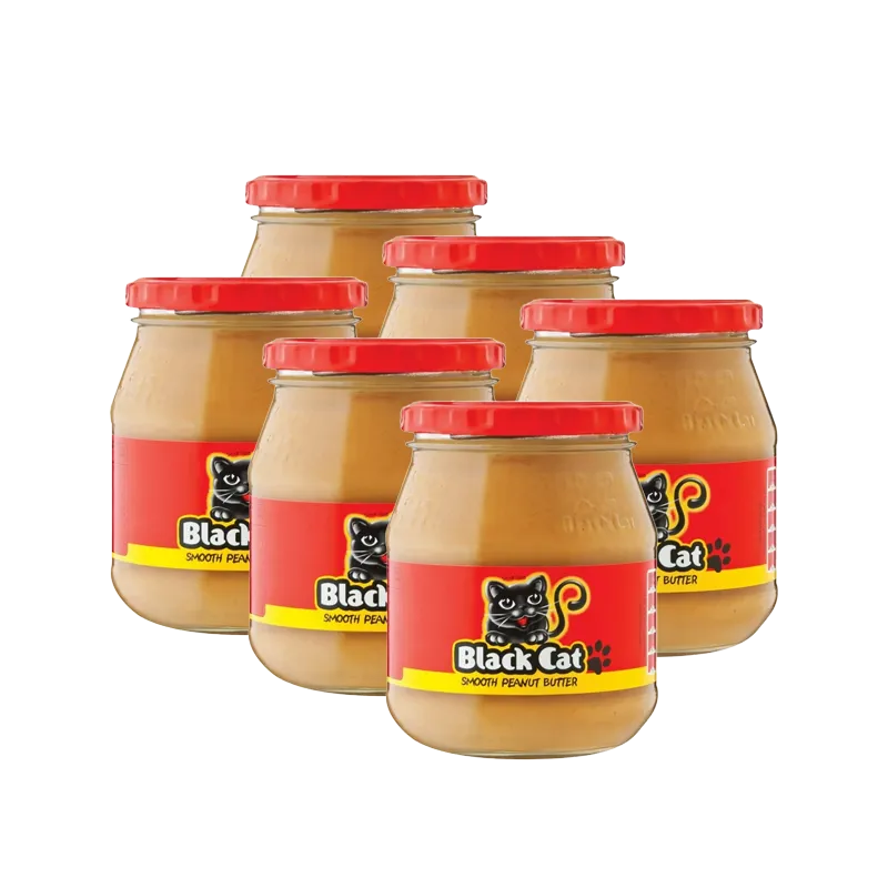 6x Black Cat Smooth Peanut Butter 400g