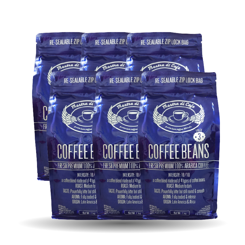 6X Mostra di cafe Coffee Beans forza 3 1KG