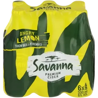 6x Savanna Angry Lemon Nrb 330ml