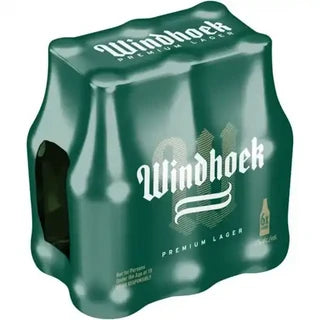 6x Windhoek Premium Lager Beer Bottle 440ml