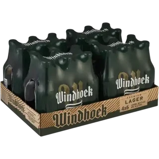 24x Windhoek Premium Lager Beer Bottle 440ml