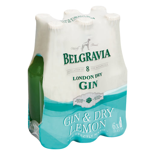 6x Belgravia gin & Dry Lemon 275ml