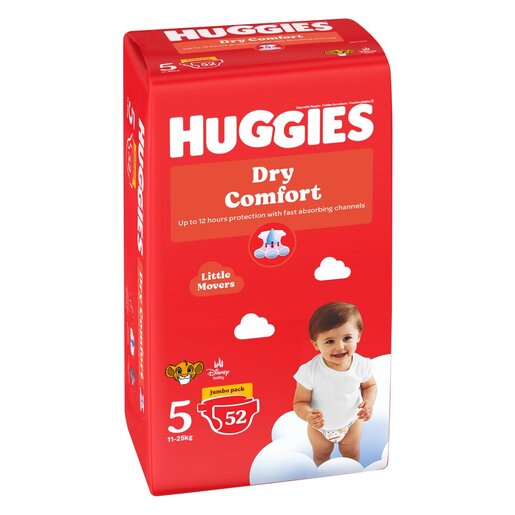 Huggies Dry Comfort Jumbo Pack Number 5 52's