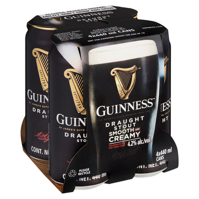 4x Guinness Draught 440ml Can