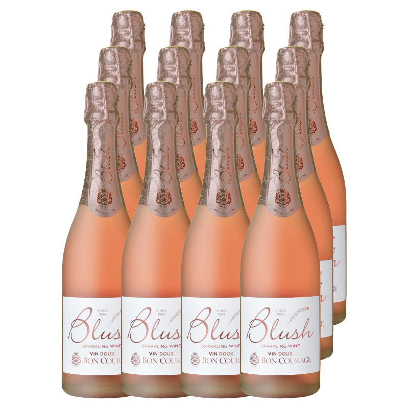 12X BON COURAGE BLUSH VIN DOUX 750ml
