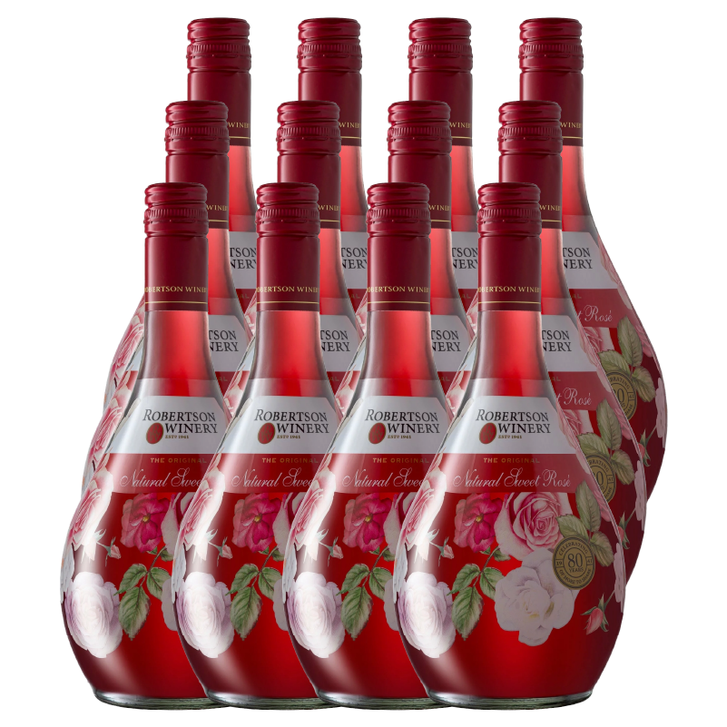 12X ROBERTSON NATURAL SWEET ROSE 750ml