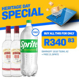 SMINORF 1818 750ML X2 (FREE 2L SPRITE)