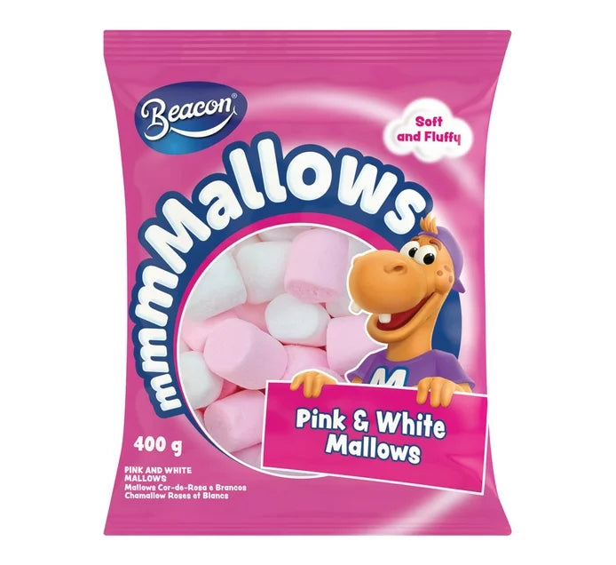 Beacon Mallows Pink & White 400g