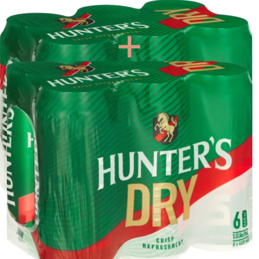 2x Hunter's Dry 440ml Can