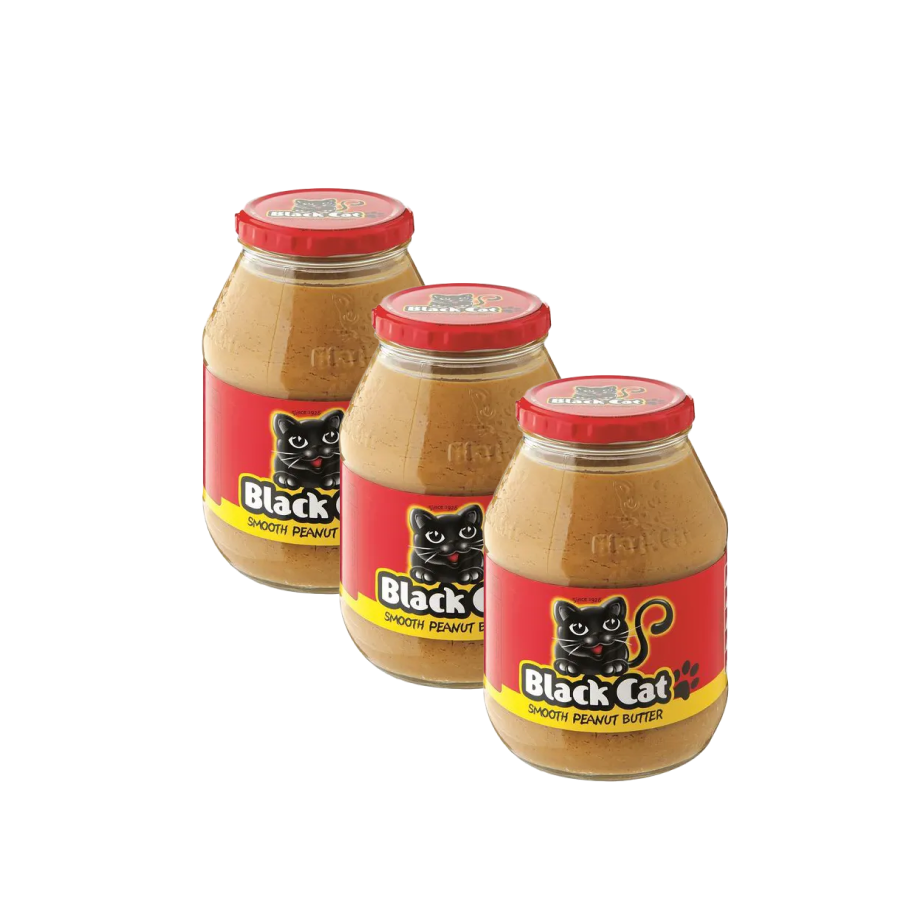 3x Black Cat Smooth Peanut Butter 800g