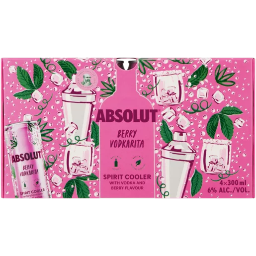 Absolut  Berry Vodkarita 4x300ml