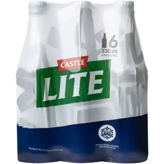6x Castle Lite Nrb 330ml
