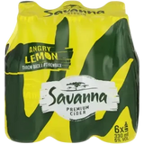6x Savanna Angry Lemon Nrb 330ml