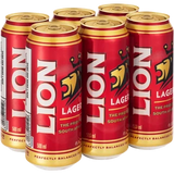 6x Lion Lager Can 500ml