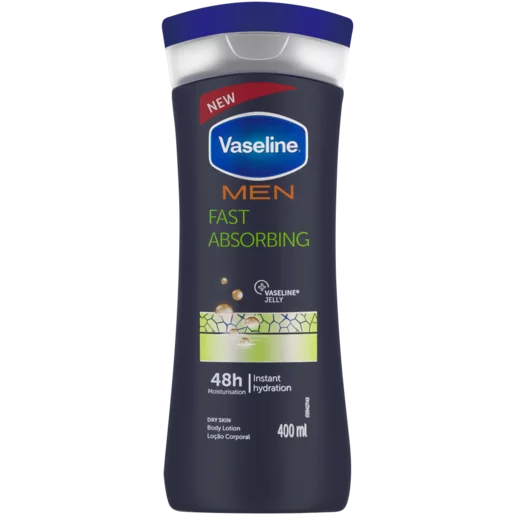 Vaseline Men Lotion Fast Absorbing 400Ml