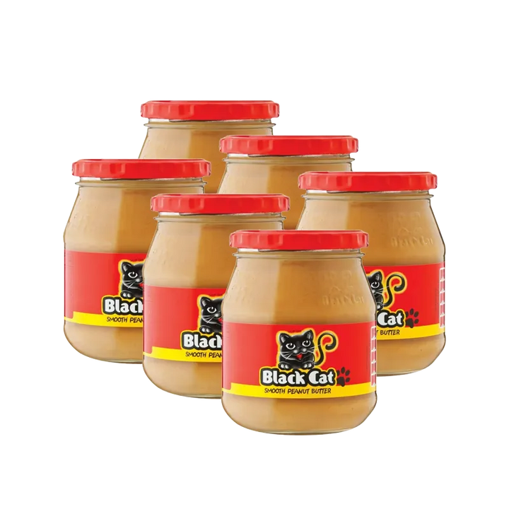 6x Black Cat Smooth Peanut Butter 400g