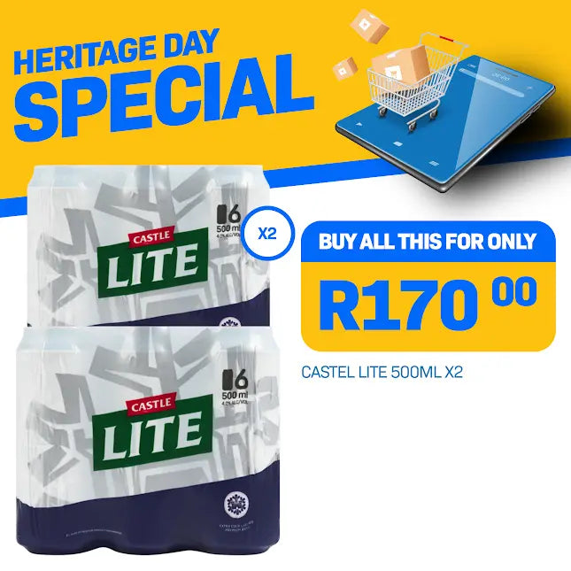 CASTLE LITE 500ML X 2