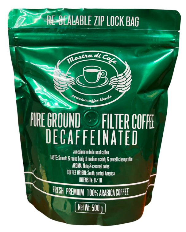 6x Mostra di cafe DECAF FEINATED Ground Coffee 500g