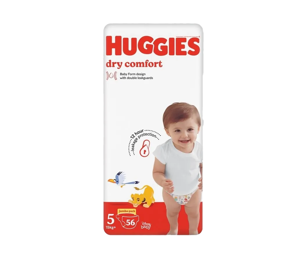 2x Huggies Dry Comfort Jumbo Pack 56'S Number 5