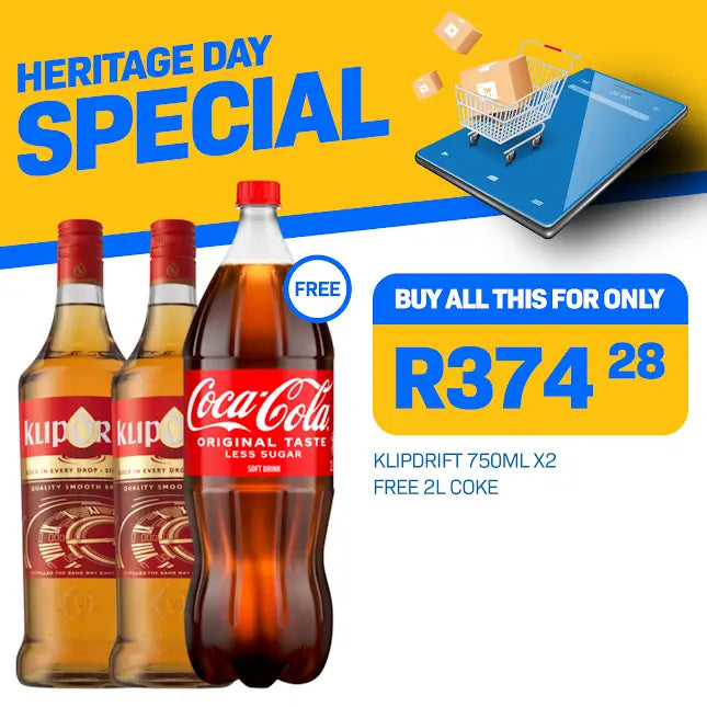 KLIPDRIFT 750ML X2 (FREE 2L COKE)