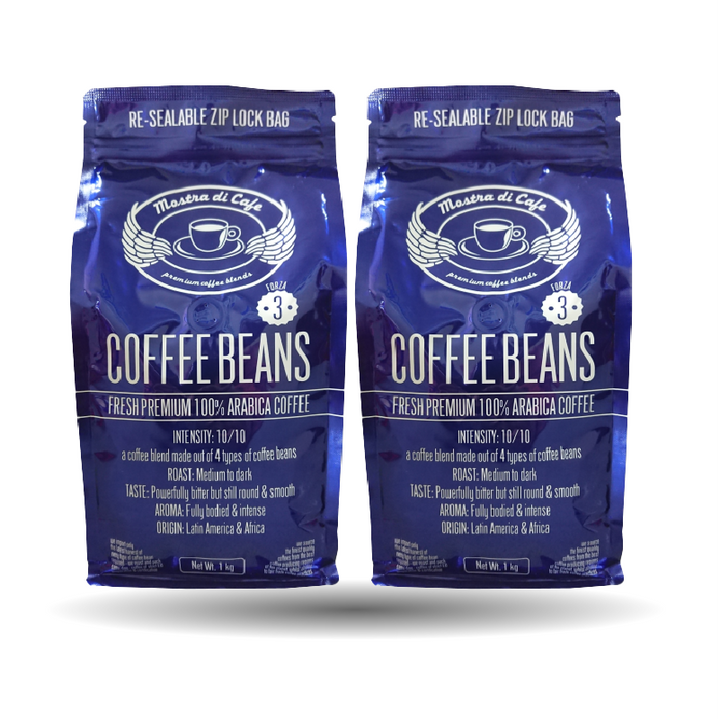 2X Mostra di cafe Coffee Beans forza 3 1KG