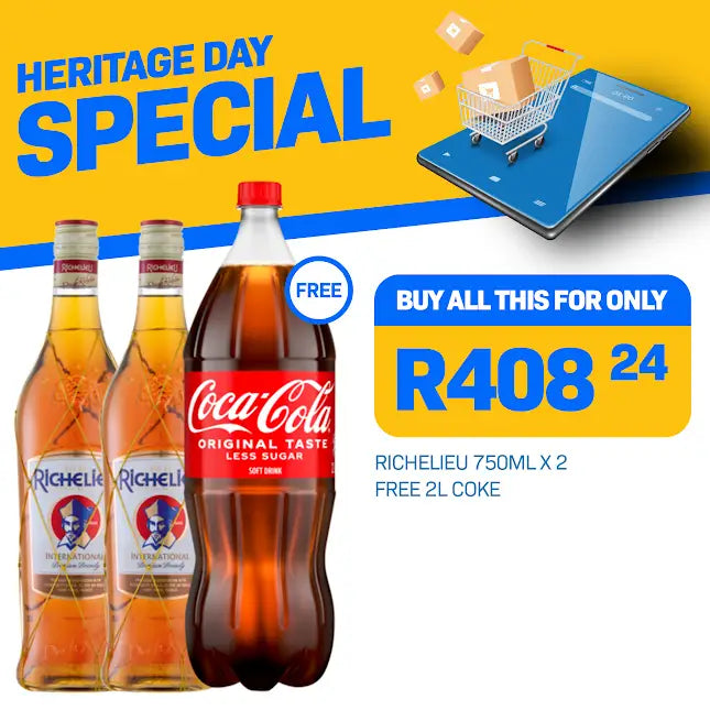 RICHELIEU 750ML X 2 (FREE 2L COKE)