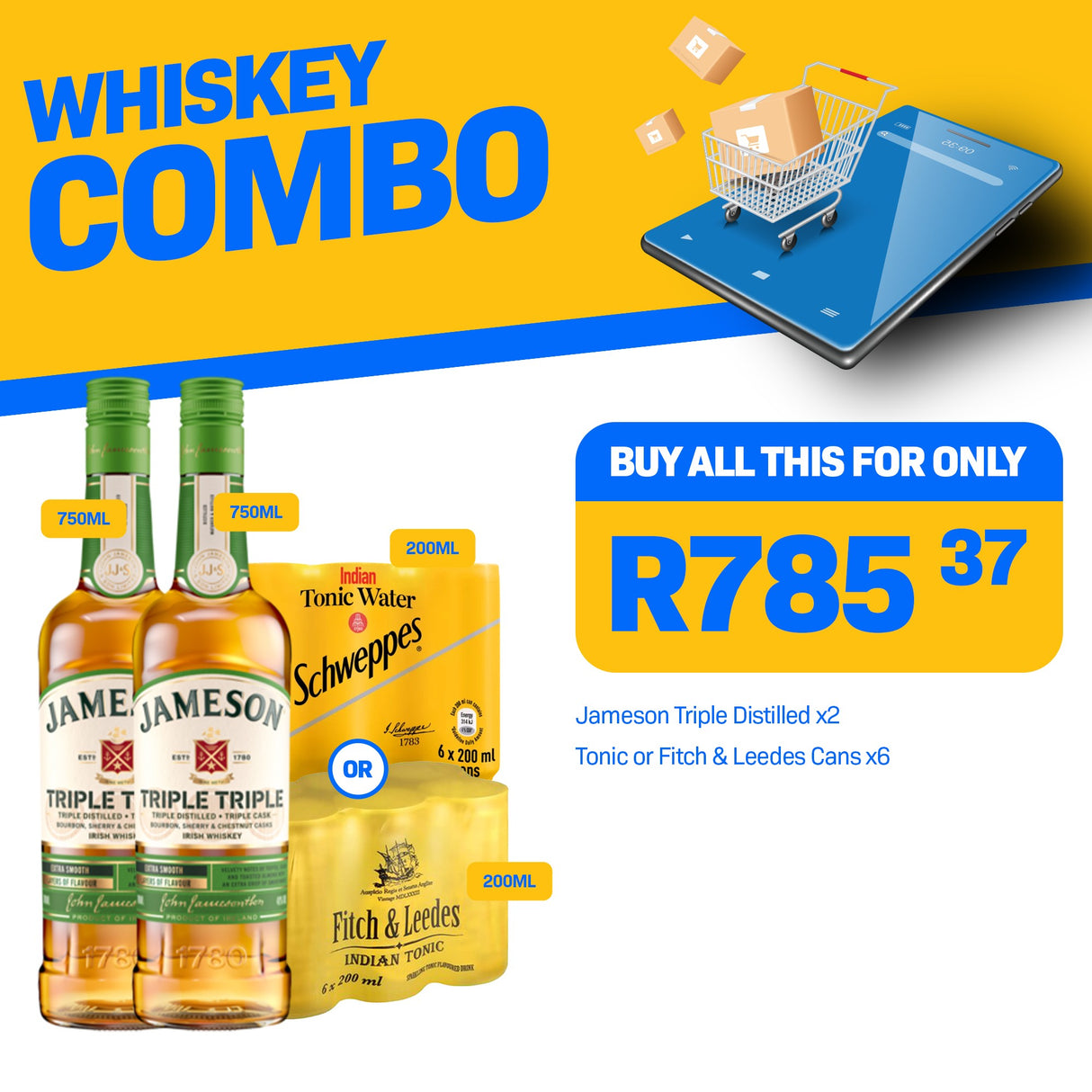 Whisky  Jameson Triple Distilled Combo