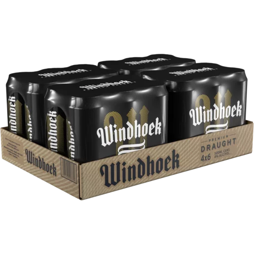 24x Windhoek Draught 500ml can