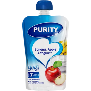 Purity Pouches Banana,Apple 110Ml