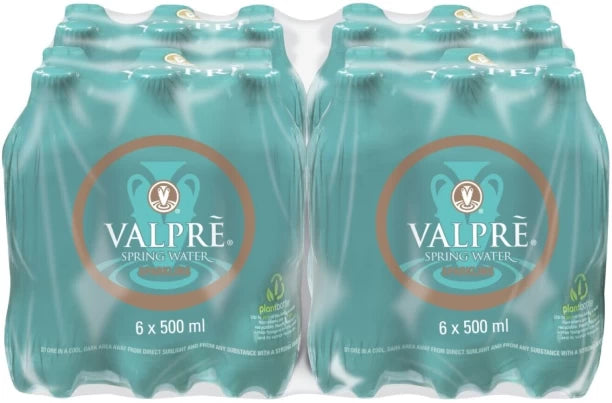24 xVALPRE SPARKLING SPRING WATER 500ML