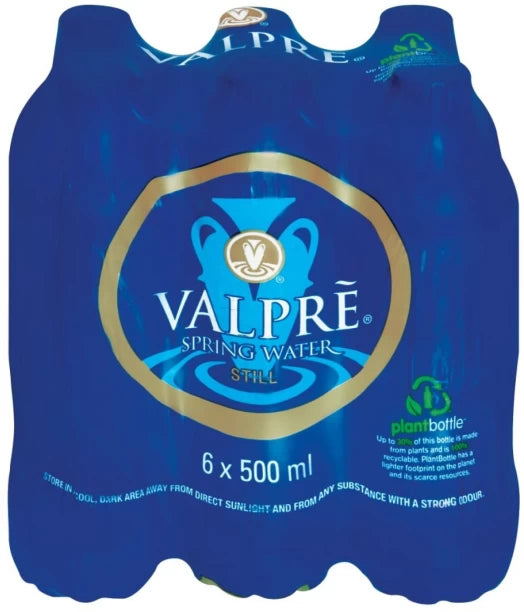 6x Valpre Still Water 500ml