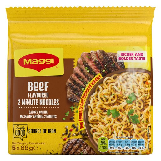 Maggi 2 Minute Multi Beef 5x68g